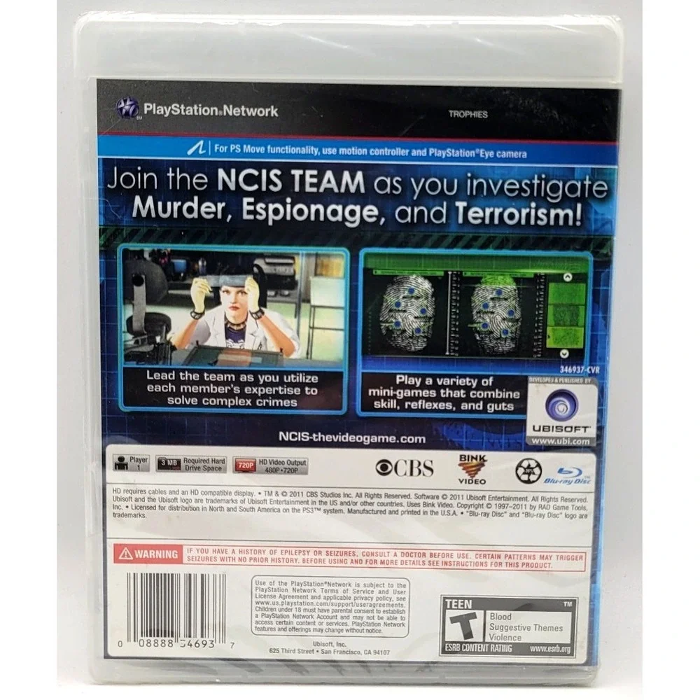 NCIS (PS3, Sony PlayStation 3, 2011)‎ FACTORY SEALED NEW